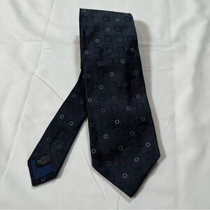 Kenzo Mens 100% Silk Tie Geometric Pattern 57” L Office Wear